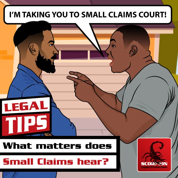 What matters does Small Claims hear