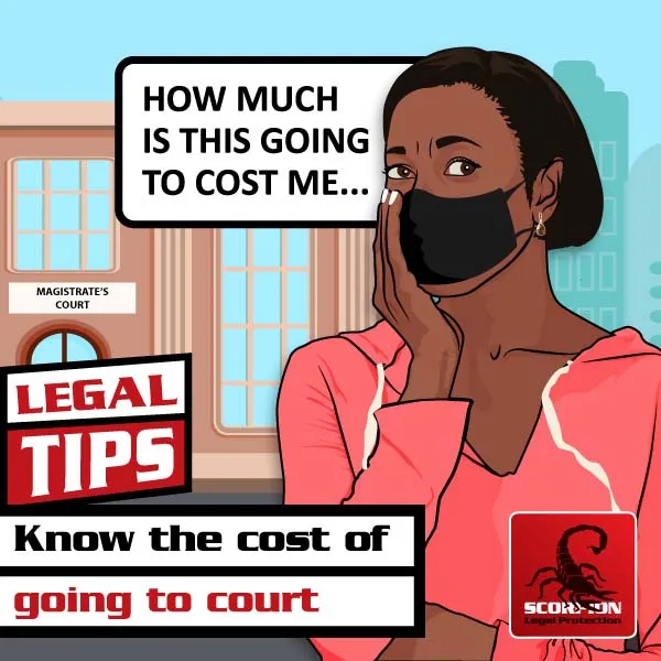 Know the cost of going to court