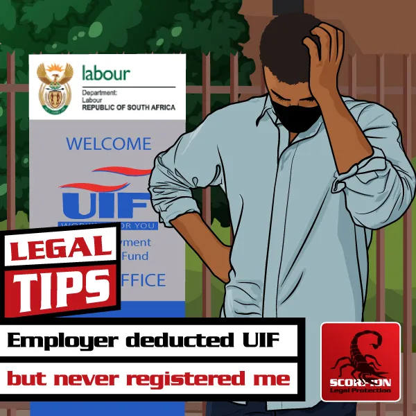 Deducting for UIF but never registered