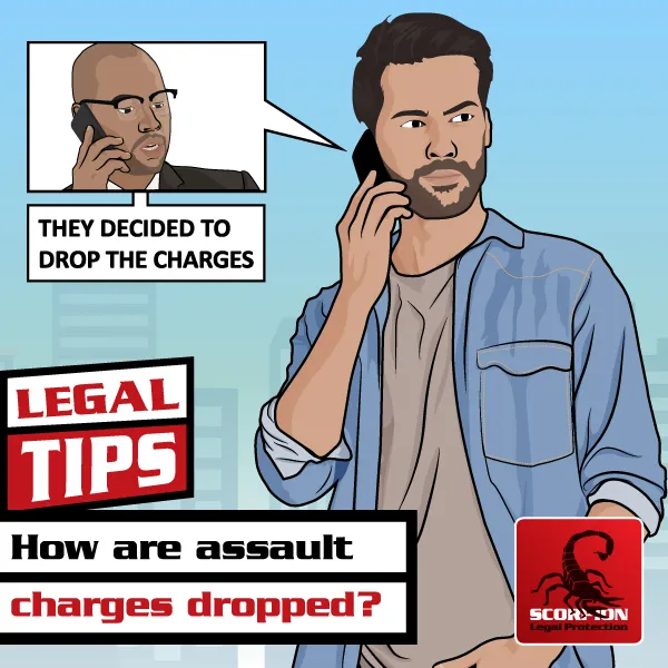 How are charges dropped in assault cases