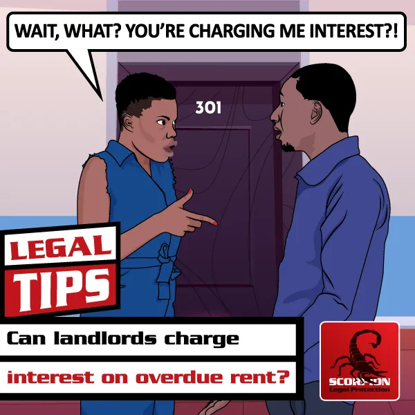 Is interest on overdue rent legal