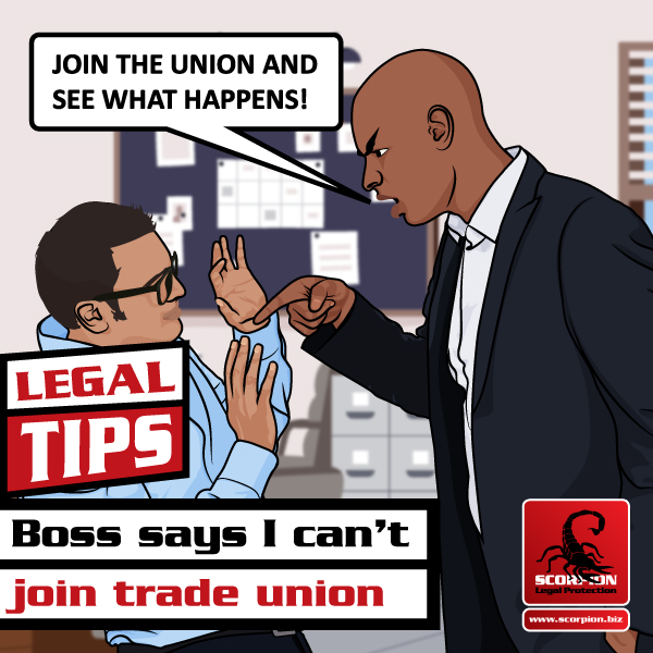 Employer threatening worker to intimidate him into not joining a trade union