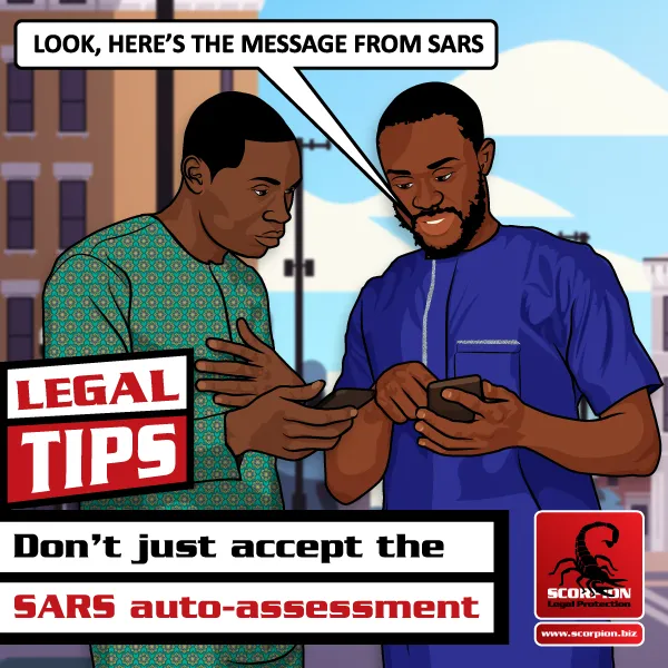 Friends talking about whether or not to accept the SARS auto-assessment SMS