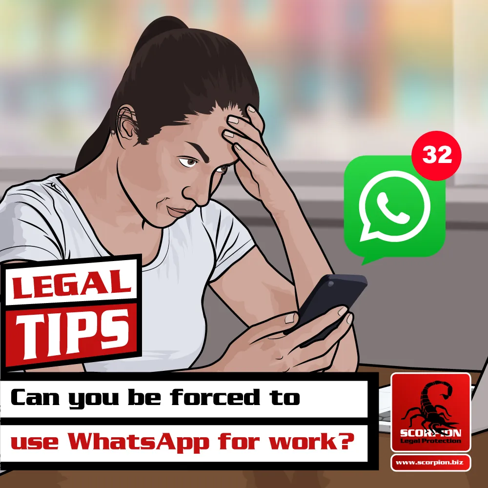 Illustration of woman looking at 32 new WhatsApp messages