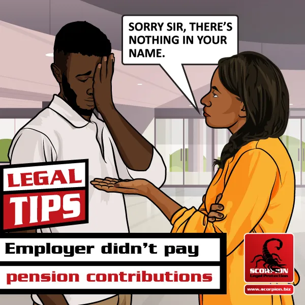 Illustration of an upset man talking to woman, finding out that his employer never paid pension contributions for him