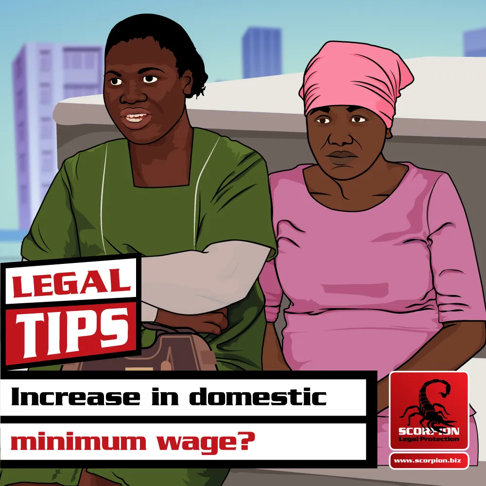 Illustration of domestic workers in South Africa talking about minimum wage