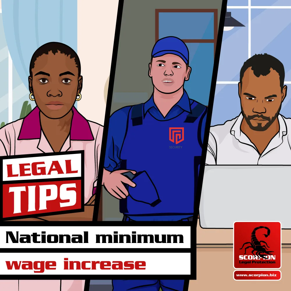 Illustration of minimum wage South African workers